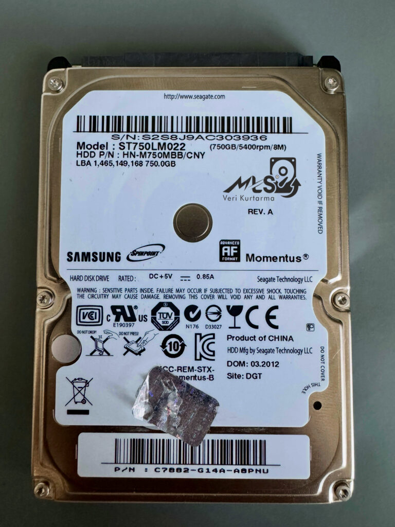 Veri Kurtariyoruz - Harddisk Veri Kurtarma Süreci